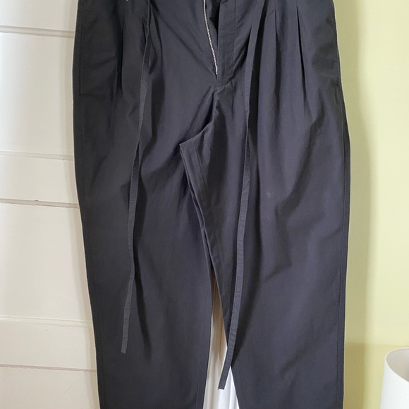 EVERLANE The Poplin Pleated Taper Pants and Poplin top Size L/14 black - Picture 7 of 10